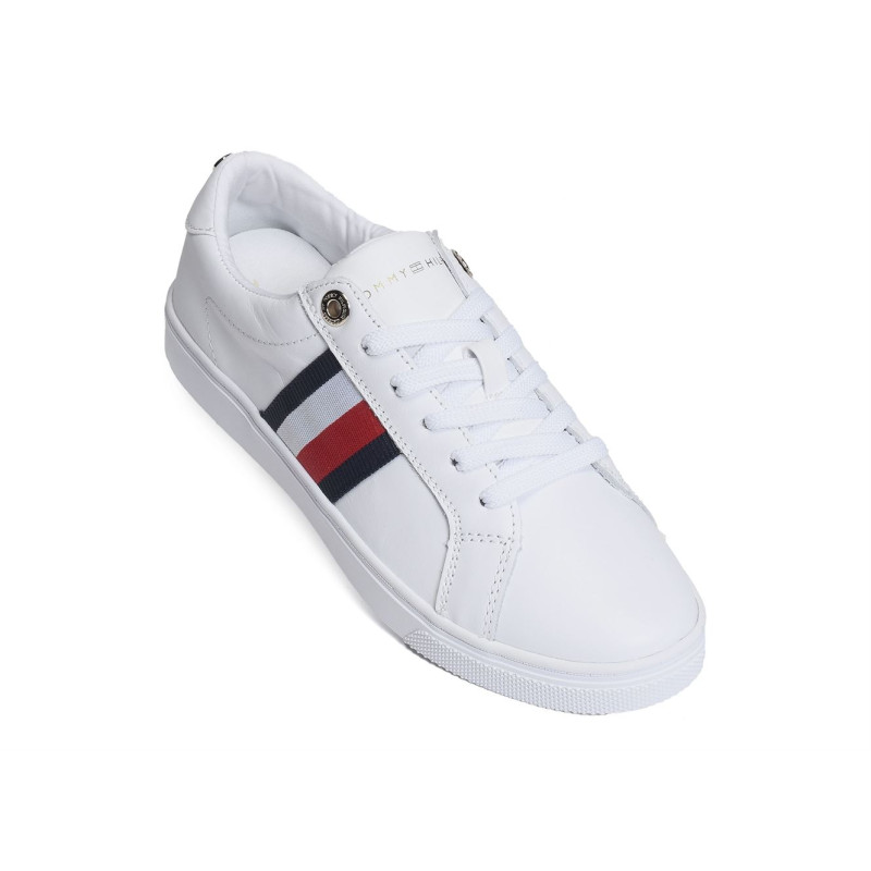 CORP WEBBING SNEAKER 6721 Blanc, Sneakers basses Tommy hilfiger