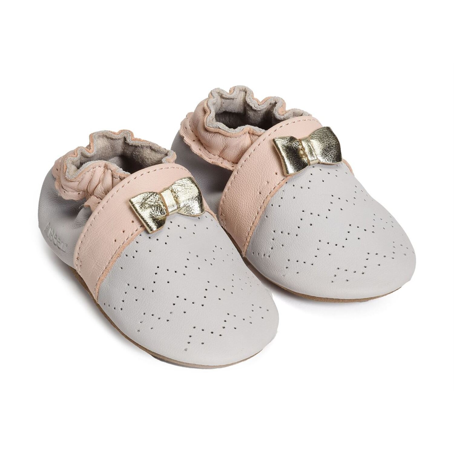 Roddeez HAPPY MOOD Gris Rose, Ballerines Robeez