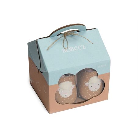 COFFRET NAISSANCE SWEET SHEEP Camel Rose, Ballerines Robeez