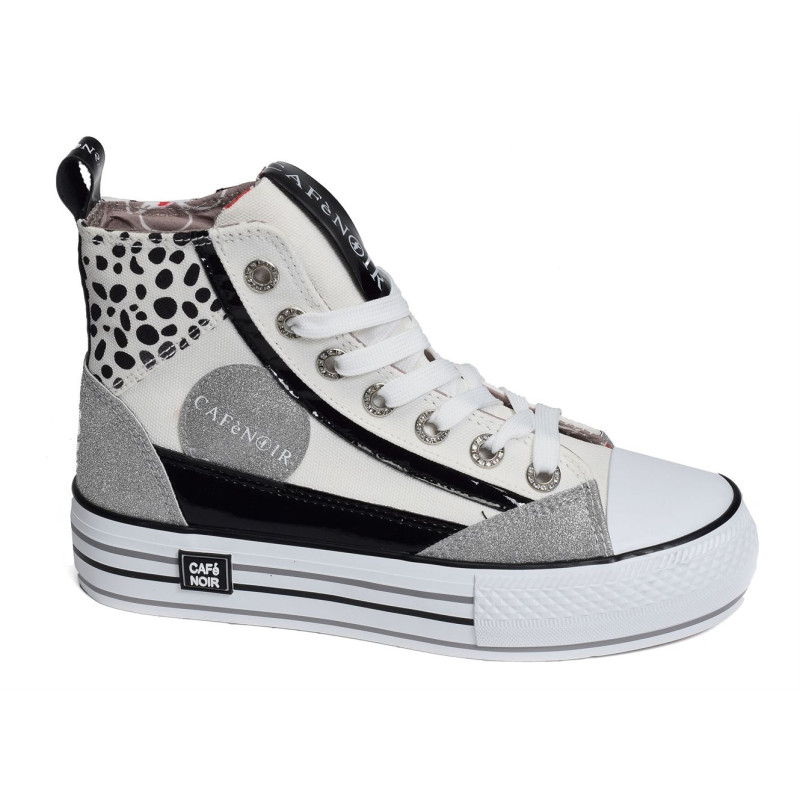 DM9140 Blanc Noir, Chaussures montantes Cafe noir