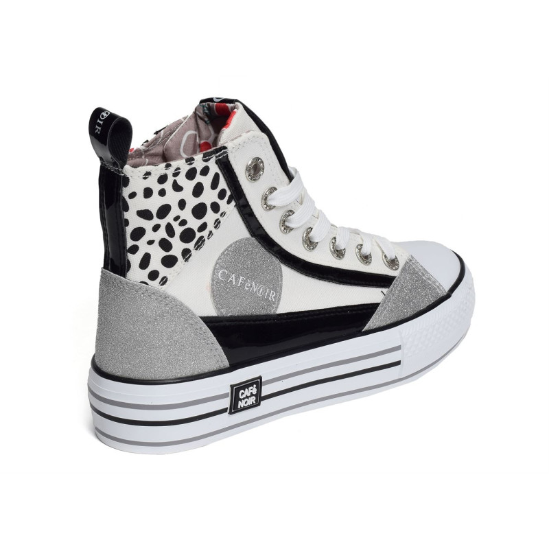 DM9140 Blanc Noir, Chaussures montantes Cafe noir