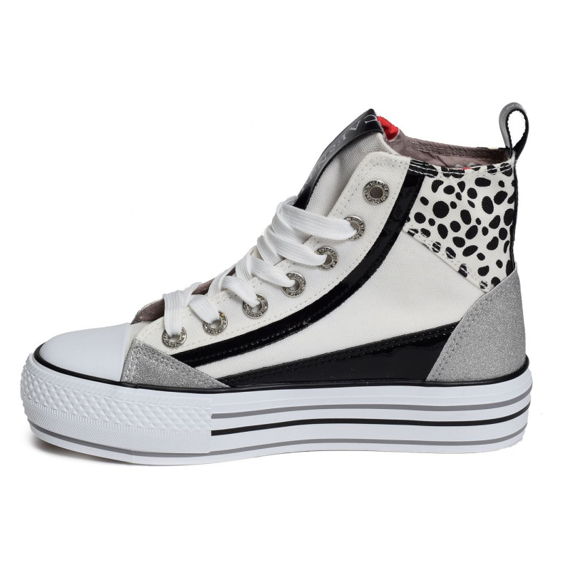 DM9140 Blanc Noir, Chaussures montantes Cafe noir