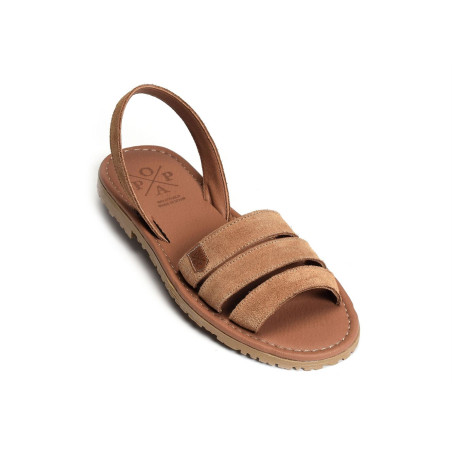BENAGIL Camel, Sandales plates Popa
