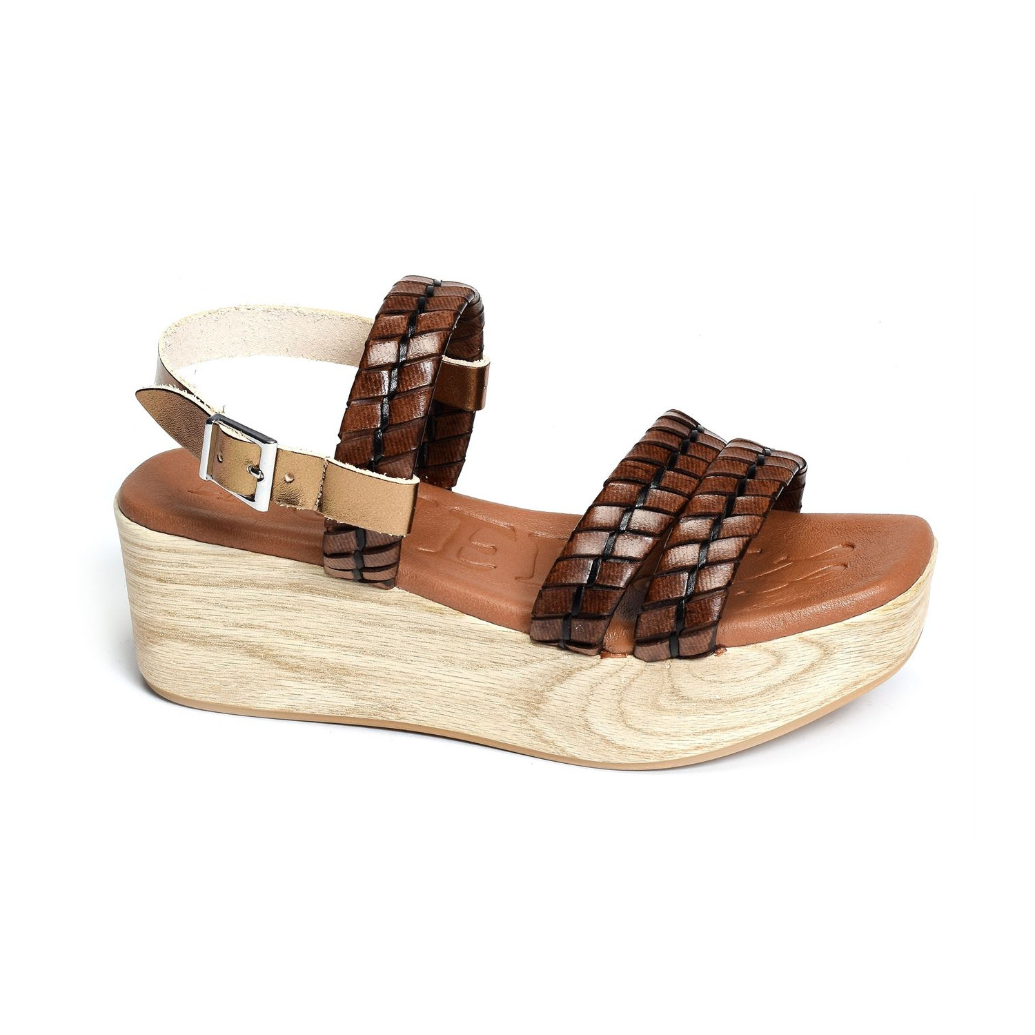 Sandales Compensées La Scarpa En Cuir Marron Foncé - Taille 39 - Occasion Très Bon état
