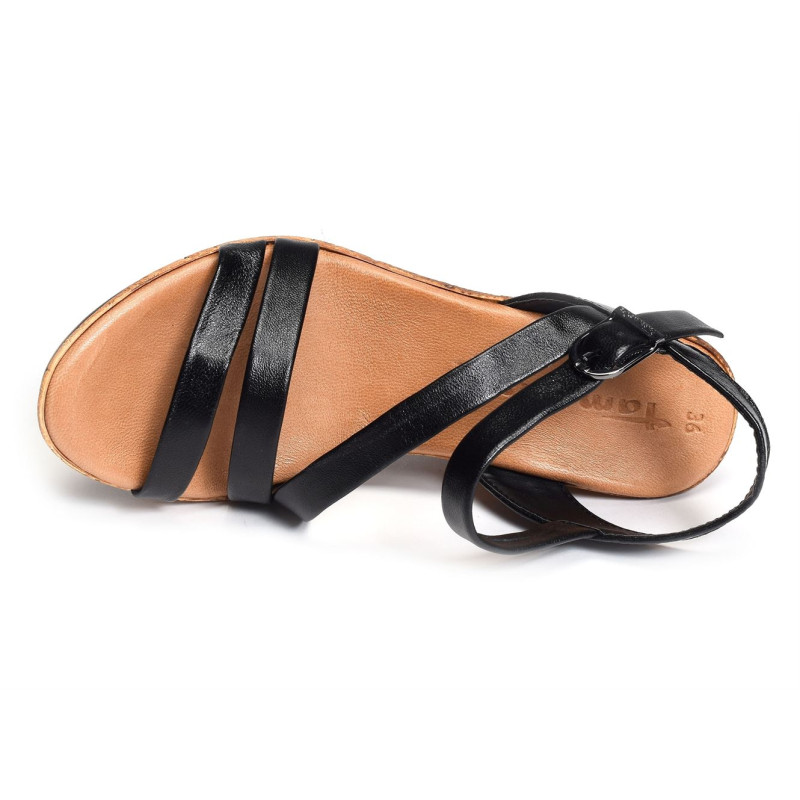 28019 Noir, Sandales compensées Tamaris