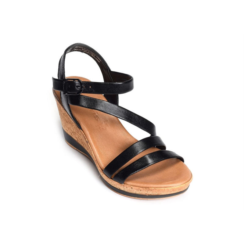 28019 Noir, Sandales compensées Tamaris