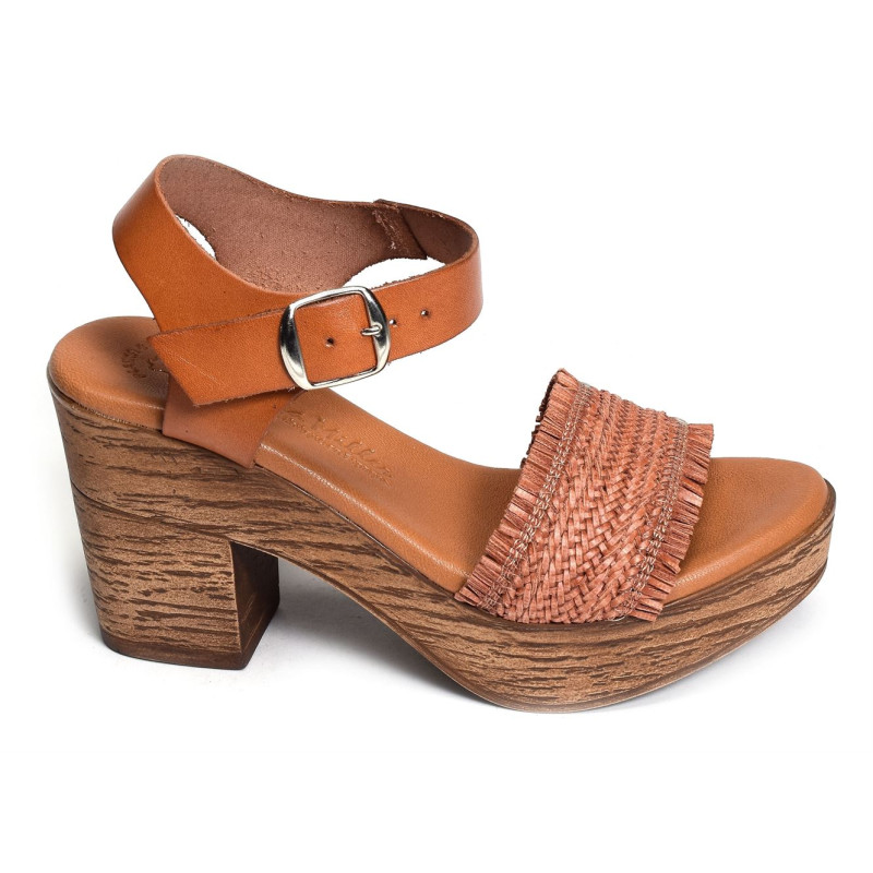 3259 Orange, Nu-Pieds à talon Patricia miller