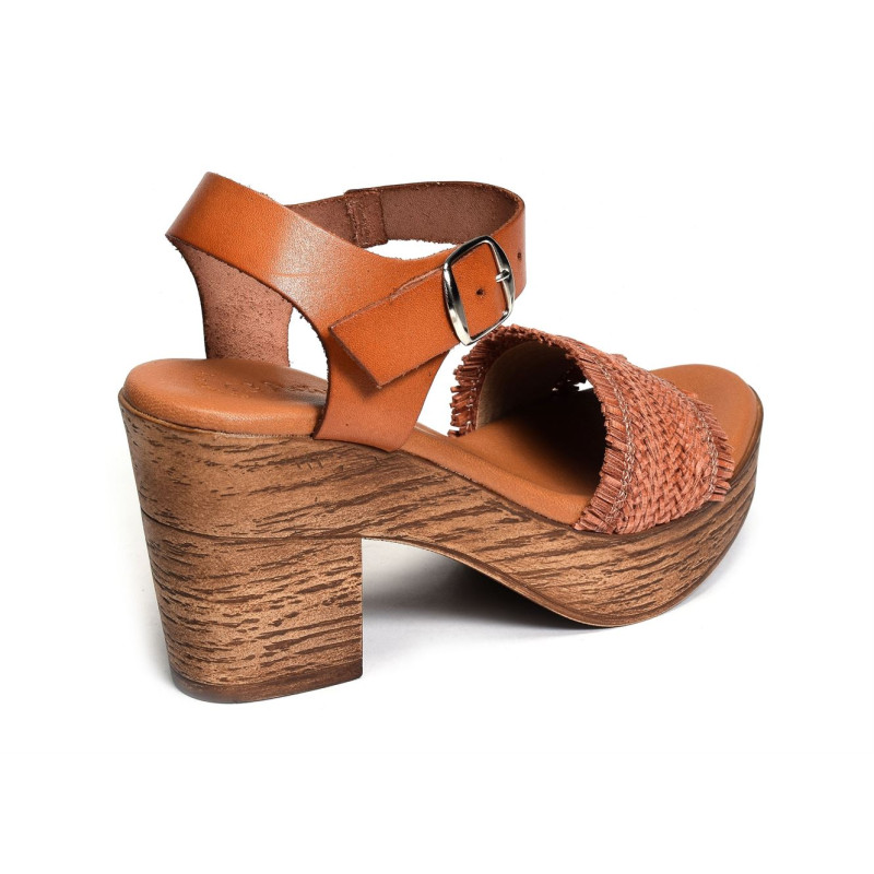 3259 Orange, Nu-Pieds à talon Patricia miller