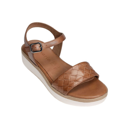 28216 Camel, Sandales compensées Tamaris