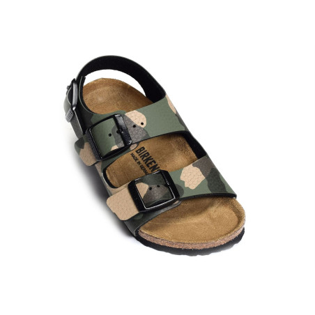 MILANO ENFANT Camouflage Marron, Sandales plates & Nu-Pieds Birkenstock