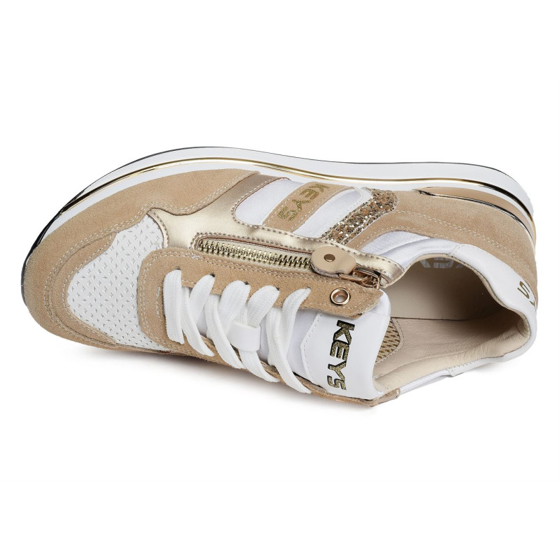FLANGE Beige Blanc, Sneakers basses Keys