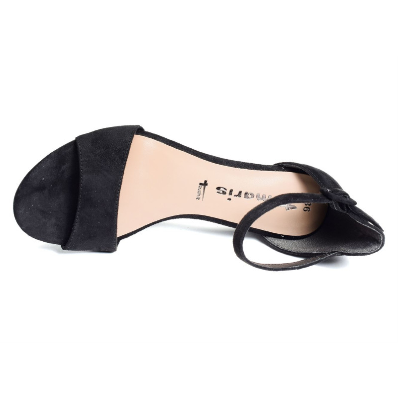 28396 Noir, Nu-Pieds à talon Tamaris