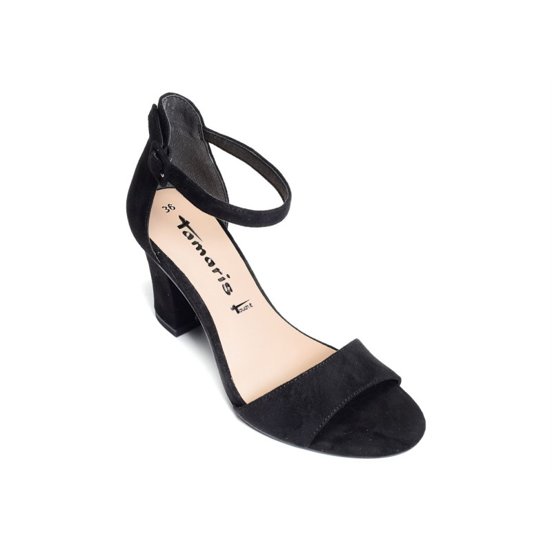 28396 Noir, Nu-Pieds à talon Tamaris