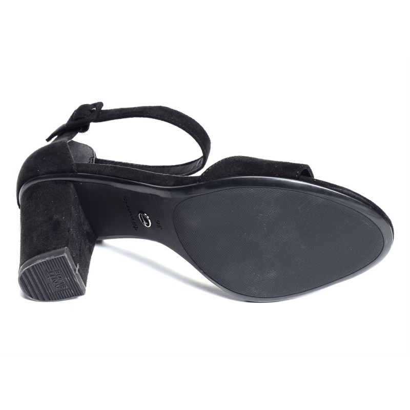 28396 Noir, Nu-Pieds à talon Tamaris