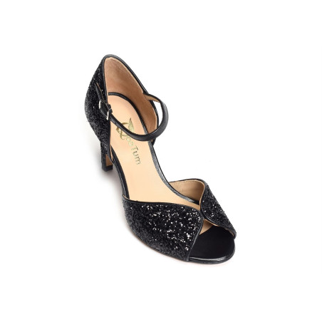 13800 Noir, Nu-Pieds à talon Qootum