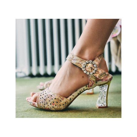 NINO 01 Beige, Nu-Pieds à talon Laura Vita