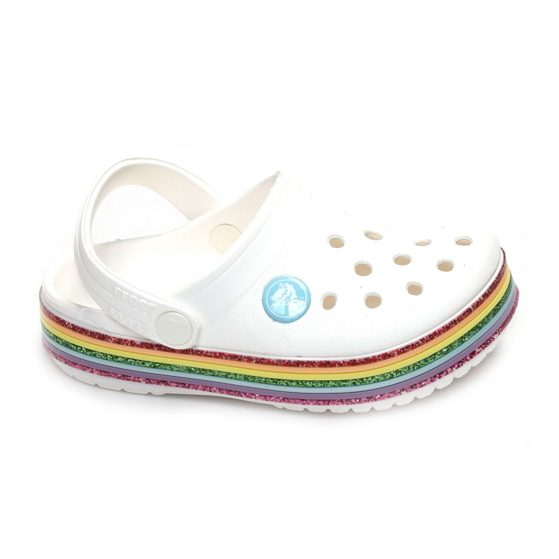 CROCBAND RAINBOW Blanc, Sabots Crocs
