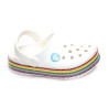 CROCBAND RAINBOW Blanc, Sabots Crocs