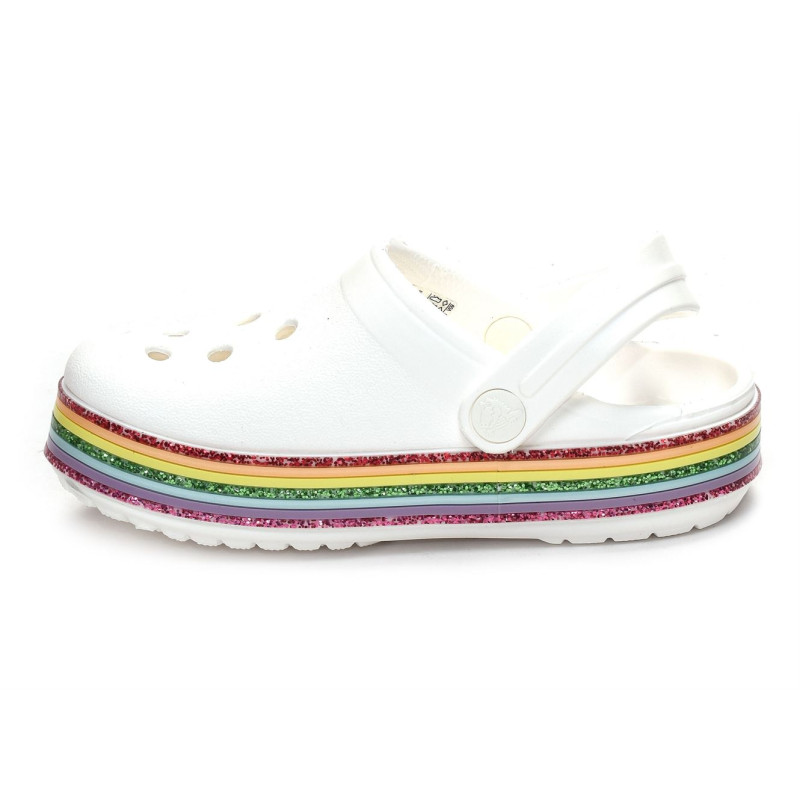 CROCBAND RAINBOW Blanc, Sabots Crocs