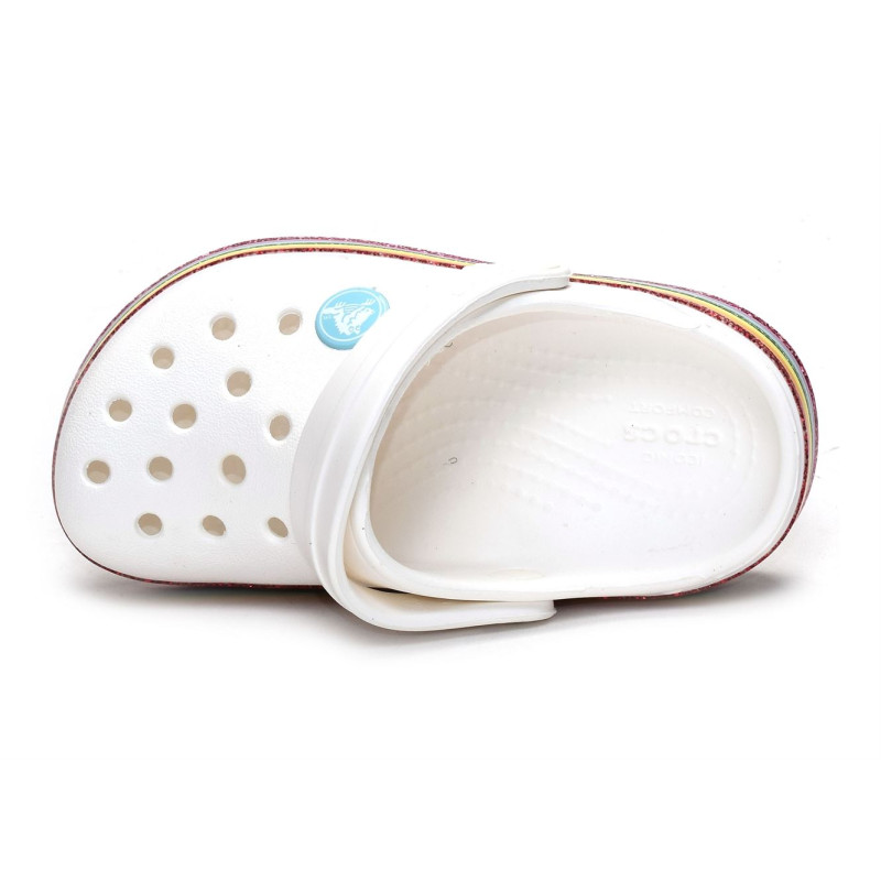 CROCBAND RAINBOW Blanc, Sabots Crocs