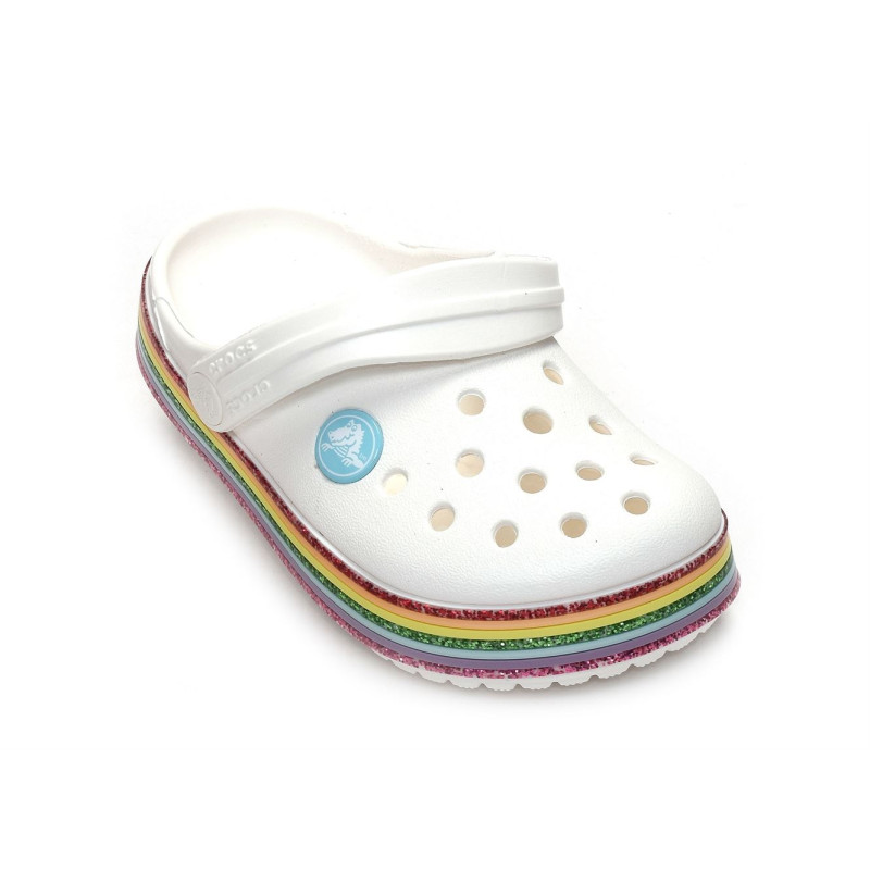 CROCBAND RAINBOW Blanc, Sabots Crocs