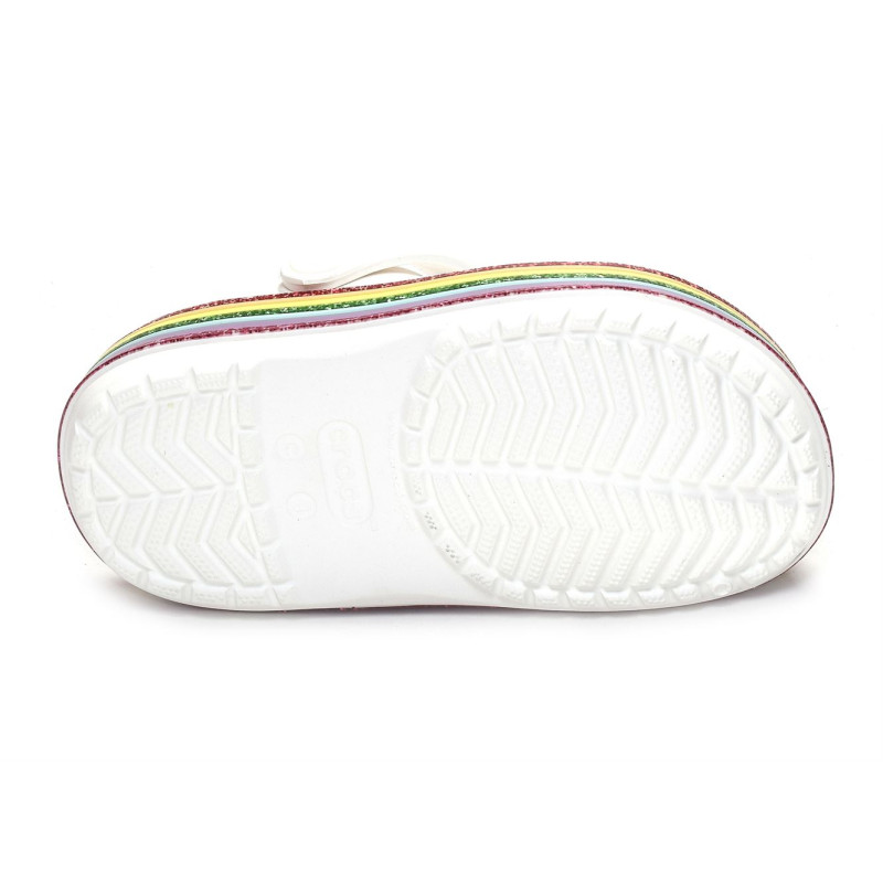 CROCBAND RAINBOW Blanc, Sabots Crocs