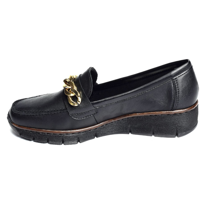 53777 Noir, Mocassins Rieker