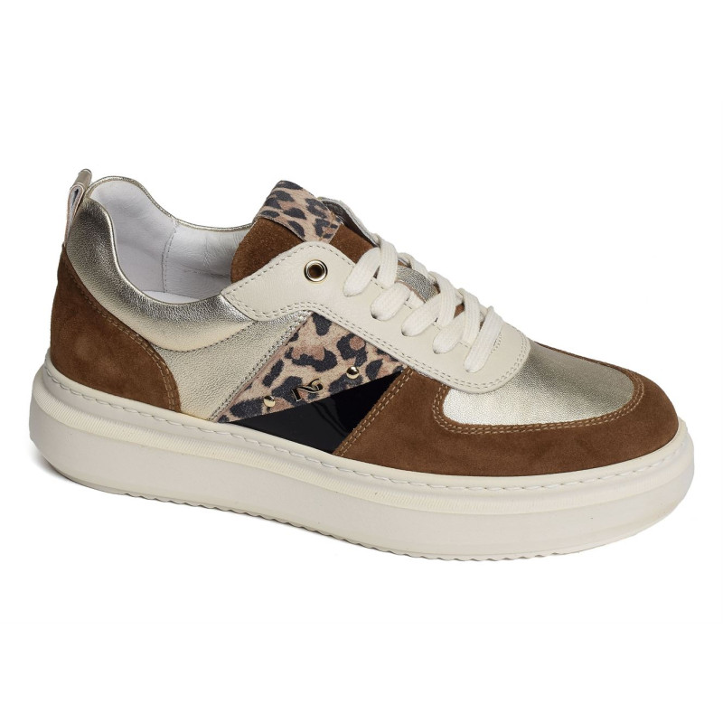 05373 Camel Or, Sneakers basses NeroGiardini