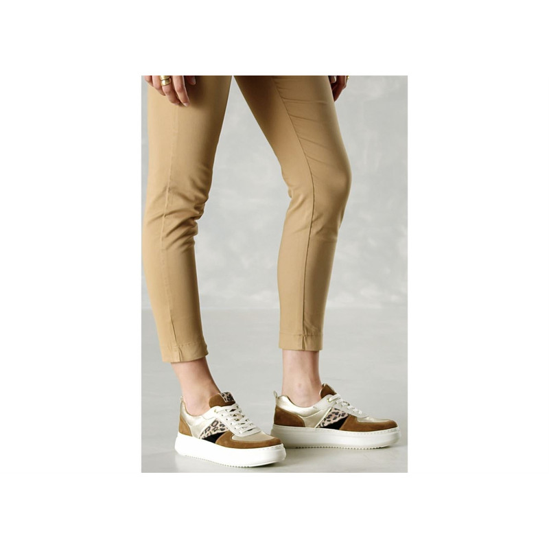 05373 Camel Or, Sneakers basses NeroGiardini