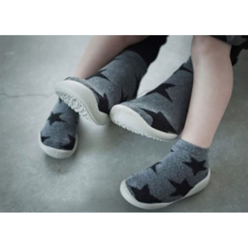 STARS NUNUNU Gris, Chaussons Chaussettes Collegien