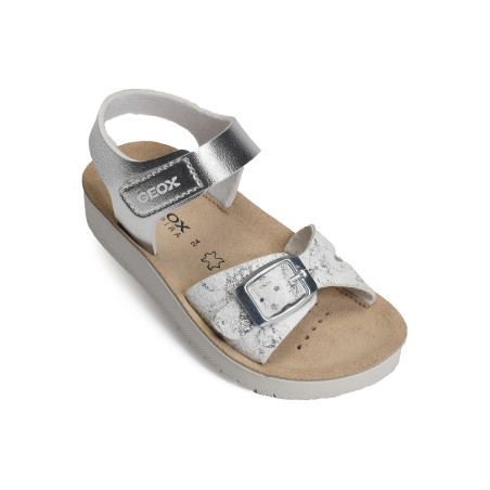 J S COSTAREI GB Argent, Sandales plates & Nu-Pieds Geox