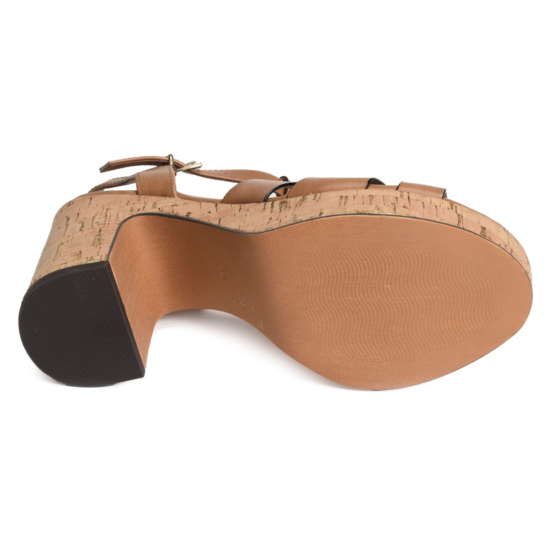 28394 Cognac, Nu-Pieds à talon Marco Tozzi