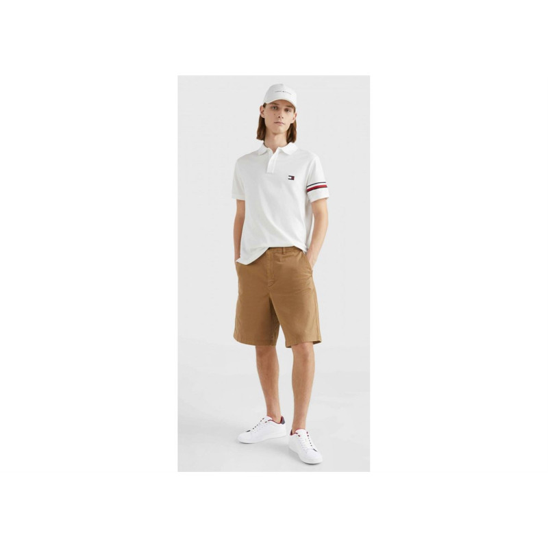COURT SNEAKER LEATHER CUP 4483 Blanc Marine, Sneakers basses Tommy Hilfiger