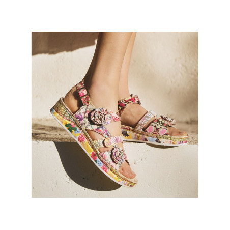 BRCUELO 06 Multicolore, Sandales plates Laura Vita