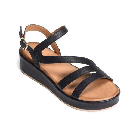 GALAGO Noir, Sandales compensées K.Mary