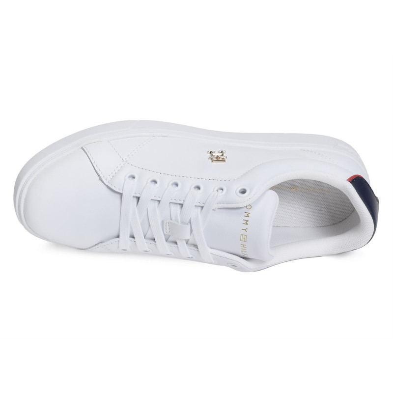 ELEVATED ESSENTIAL COURT SNEAKER 6965 Blanc, Sneakers basses Tommy hilfiger