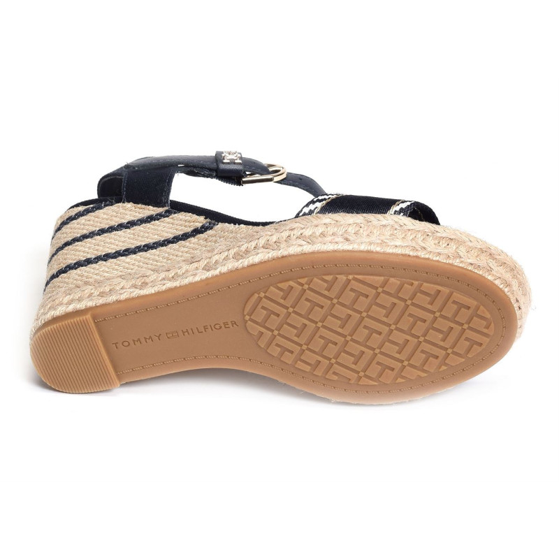SEASONAL WEBBING WEDGE 7088 Marine, Sandales compensées Tommy Hilfiger