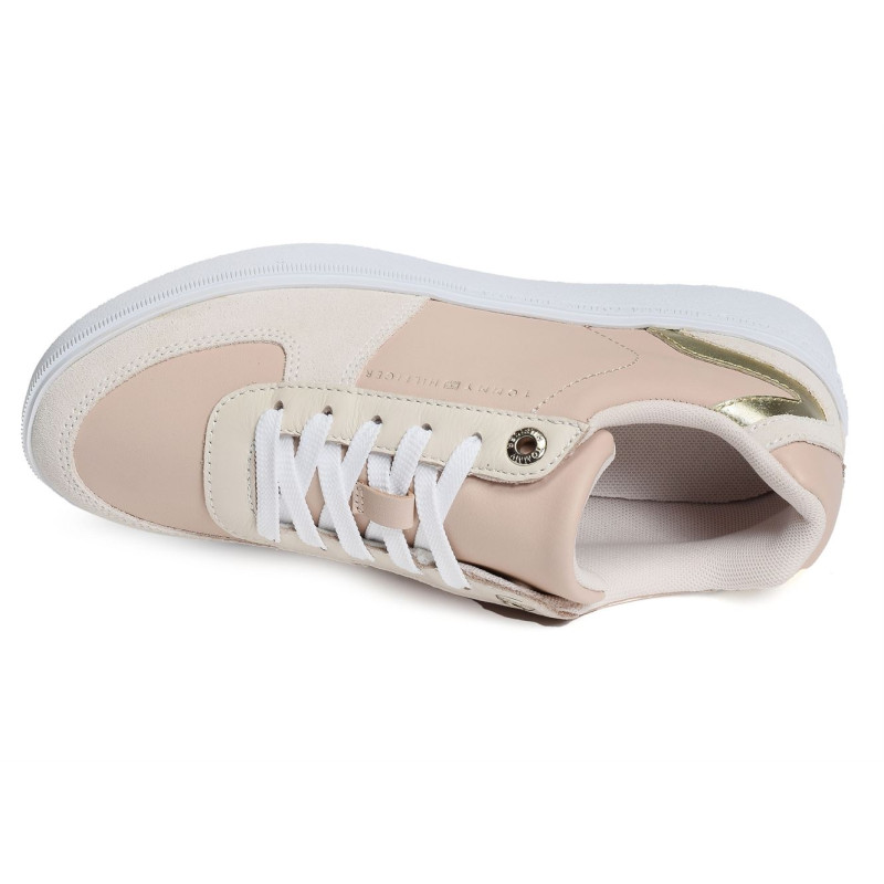 LEATHER COURT SNEAKER 7107 Rose, Sneakers basses Tommy Hilfiger