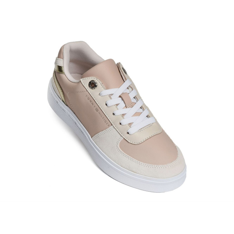LEATHER COURT SNEAKER 7107 Rose, Sneakers basses Tommy Hilfiger