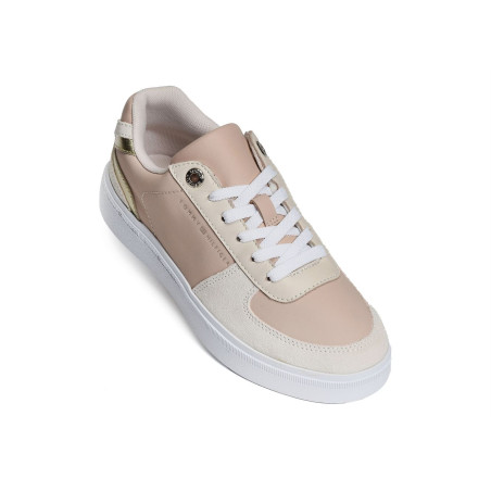 LEATHER COURT SNEAKER 7107 Rose, Sneakers basses Tommy Hilfiger