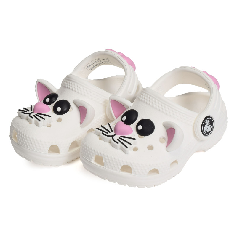 CLASSIC IAM CAT CLOG Blanc Rose, Sabots Crocs