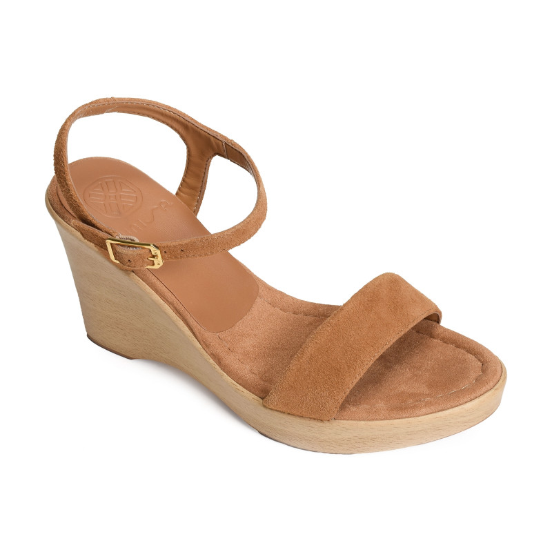 RITA Camel, Sandales compensées Unisa