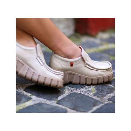 4033 Beige, Mocassins Mag