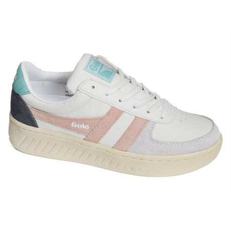 GRANDSLAM TRIDENT Blanc Rose, Sneakers basses Gola