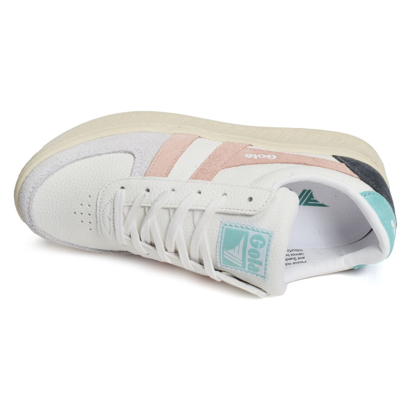 GRANDSLAM TRIDENT Blanc Rose, Sneakers basses Gola
