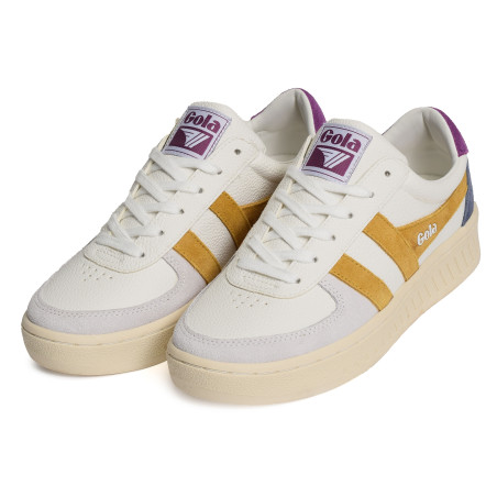 GRANDSLAM TRIDENT Blanc Violet, Sneakers basses Gola