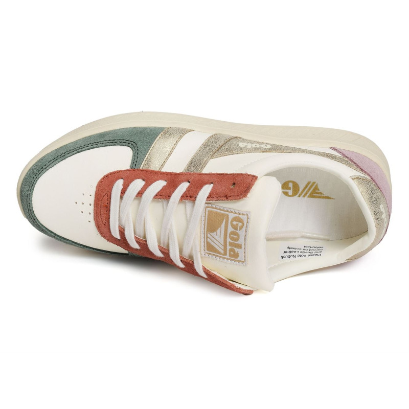 GRANDSLAM QUADRANT Blanc Or, Sneakers basses Gola