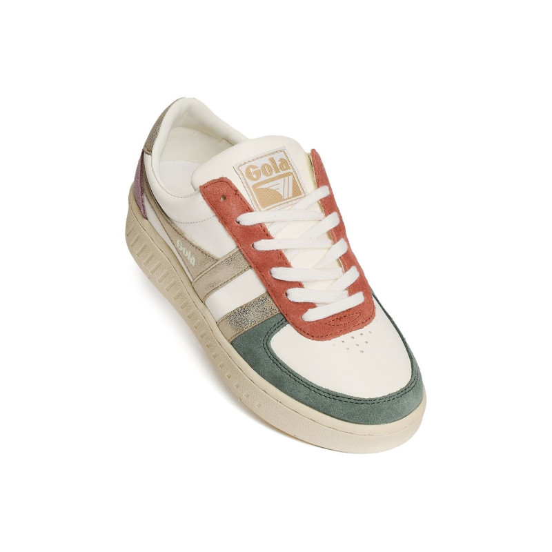 GRANDSLAM QUADRANT Blanc Or, Sneakers basses Gola