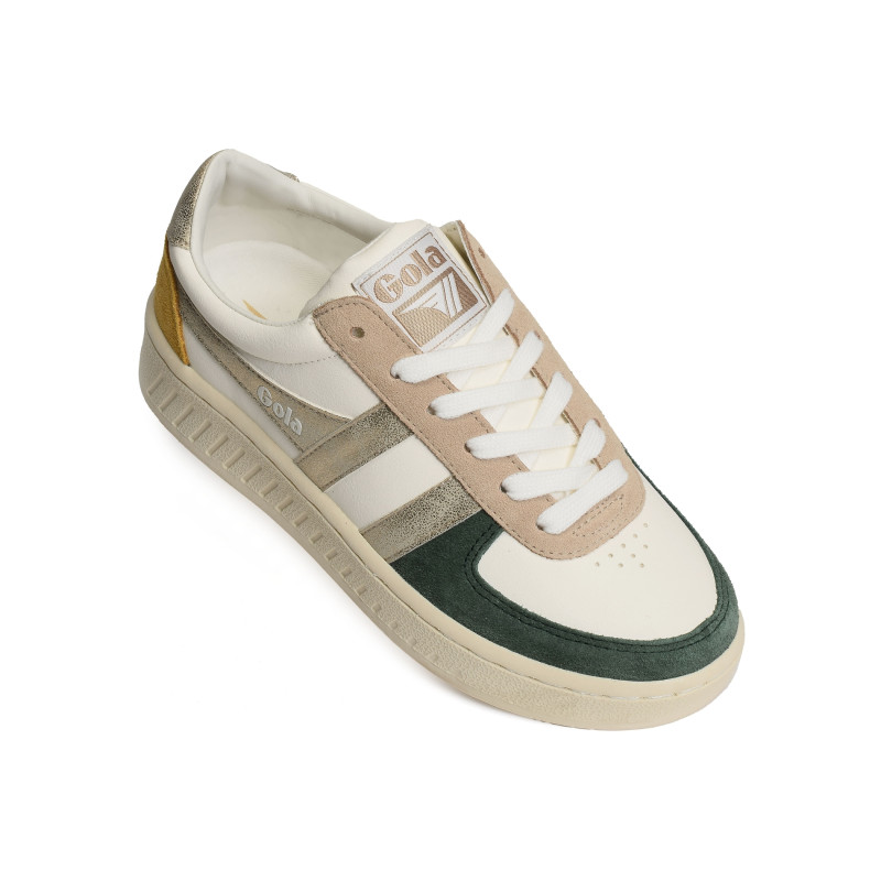 GRANDSLAM QUADRANT Blanc Vert, Sneakers basses Gola