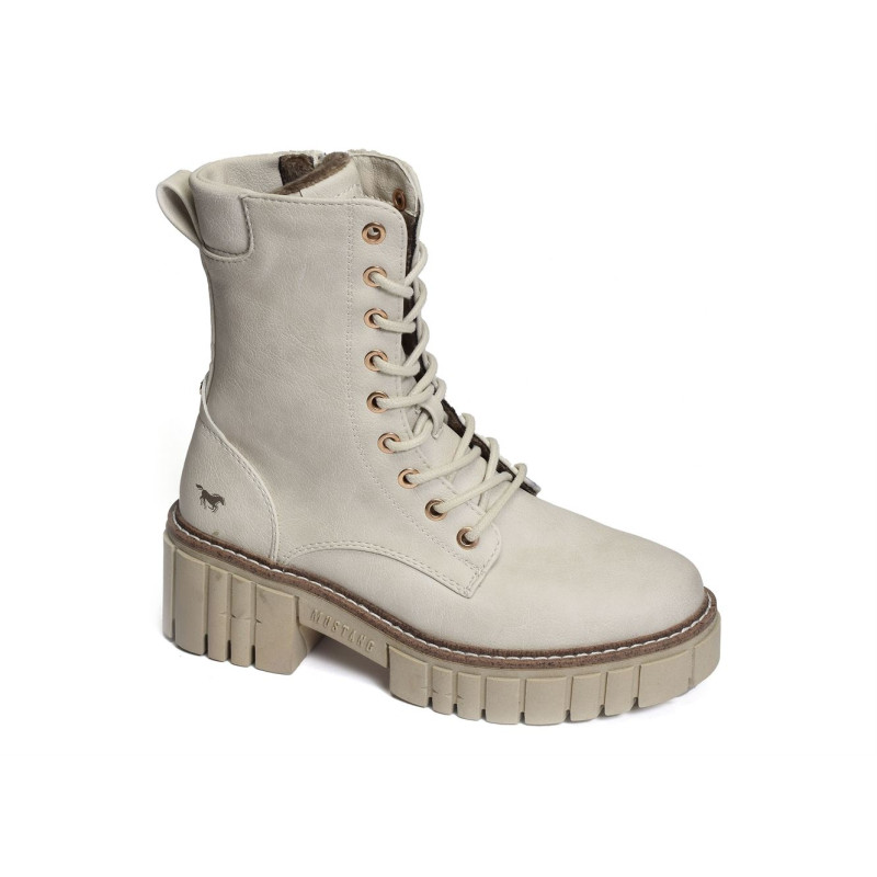 1447506 Blanc, Boots Mustang